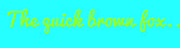 Image with Font Color 93FF26 and Background Color 26FFFF